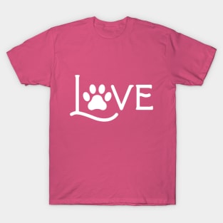 Love paw print T-Shirt